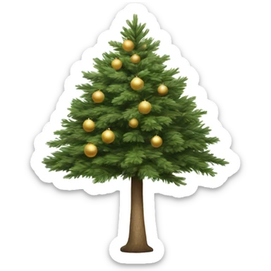 Realistic isolated off white fir christmas tree   sticker