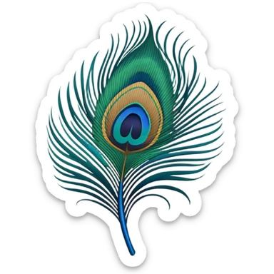 peacock feather peacock feather eye sticker