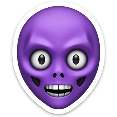 um coração roxo claro com o rosto do ghost face sticker