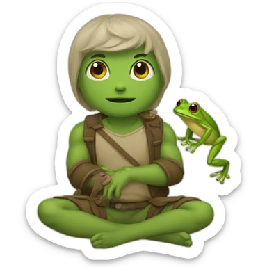 Kinnaman with frog sticker