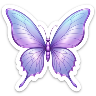 Lilac fairy wings sticker