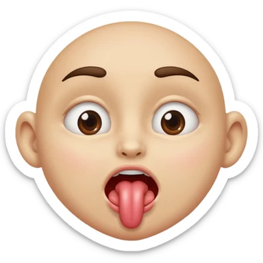 In love eyes with licking lips and drooling  sticker