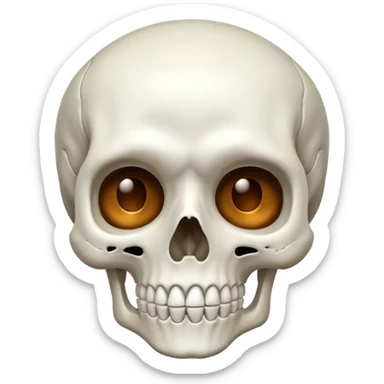 Skeleton mewing sticker