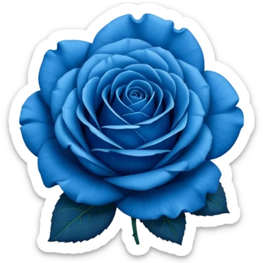 blue rose   sticker