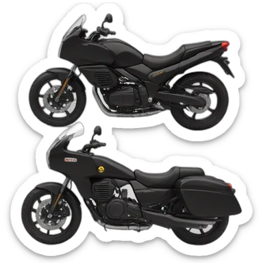 Moto  Dafra kansas preta sticker