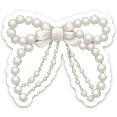 bow made of pearls sticker