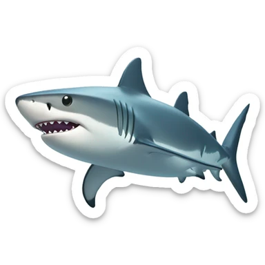 shark in a swiming pool sticker