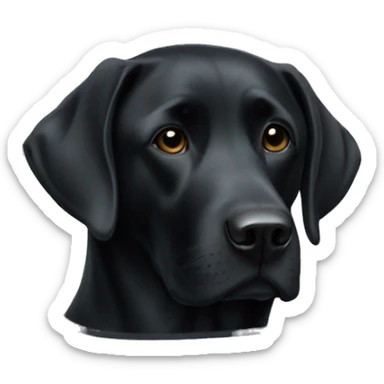 black lab out black truck window  sticker