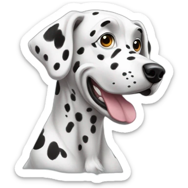Dalmatian Dog Disc Jocker sticker