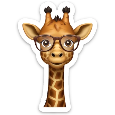 Jirafa con lentes  sticker