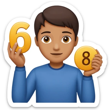 Fuse 🤷‍♂️6️⃣7️⃣ ( only put 6 and 7 in his hand)  sticker