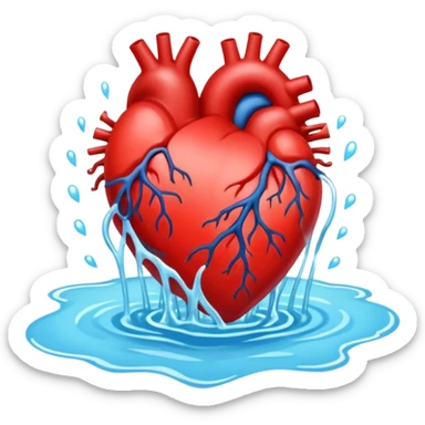  The heart that beats in the river sticker