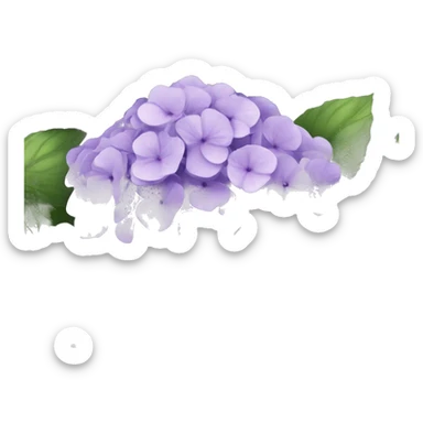 a bouquet of purple hydrangeas may flowers sticker
