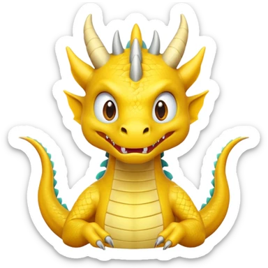 Draw a dragon that has his hands on. His head (confused?) like psyduck and a head tilted sticker
