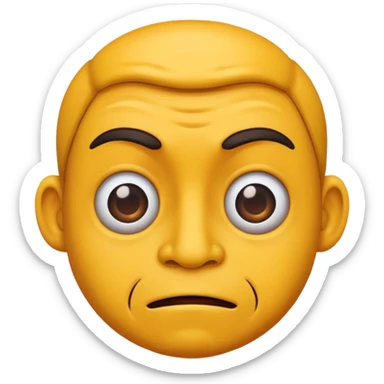 an ugly human, male sticker