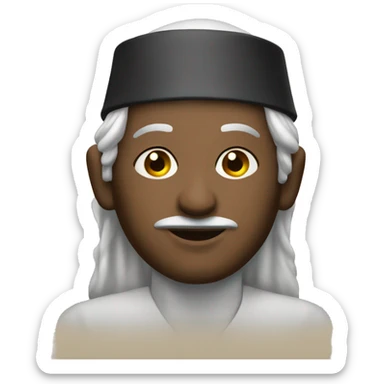 Man with afghai topi wellcome sticker