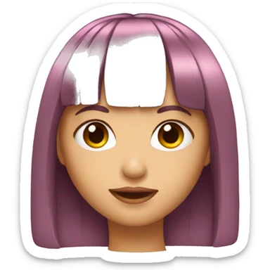 Girl with bang sticker