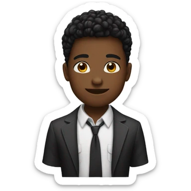 Boy black in love sticker