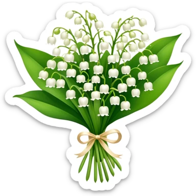 Lilly of the valley bouquet  sticker
