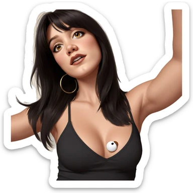 realistic portrait of girl sticker