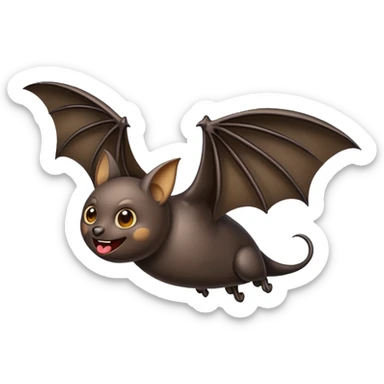 Flying bat sticker