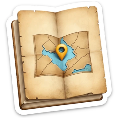 Maps paper in hand  sticker