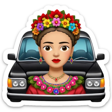 Frida Kahlo in limousine  sticker