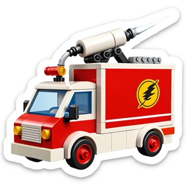  lightning Bug busters exterminators moving truck Lego  sticker