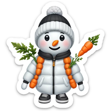 Snowman with street wear sticker