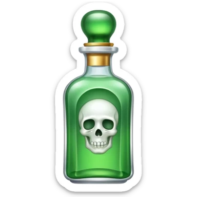 crystal luxurious embalming fluid elixir bottle sticker