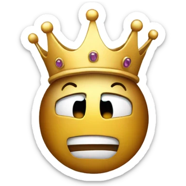 trouble emoji with crown sticker
