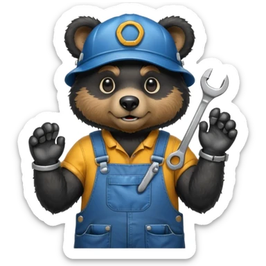 black bear mechanic sticker