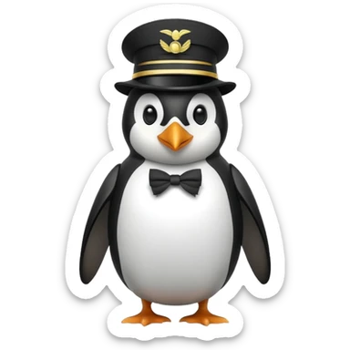 penguin soldier with a monacle sticker