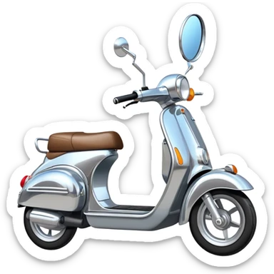 Scooter with mirrors sticker