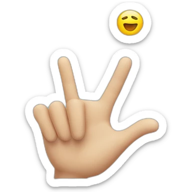 Satisfaction face with hands pointing to the sky sticker