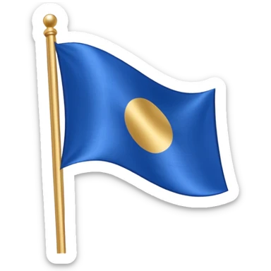 Make a golden and blue colour of flag and add a T letter in middle , makes like a country flag and made shiby sticker