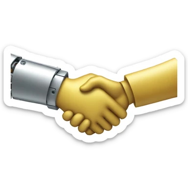 robot handshake sticker