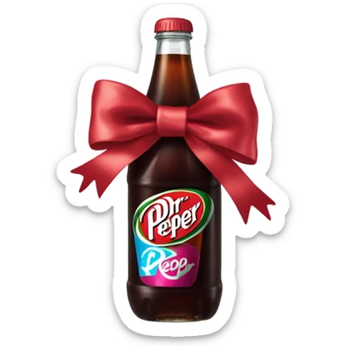 Dr Pepper with bow sticker