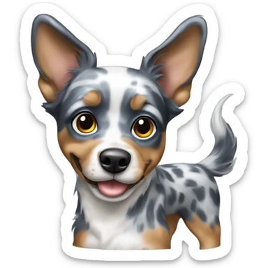 Blue merle miniature pincher sticker