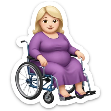 Fat lady wheelchair sticker