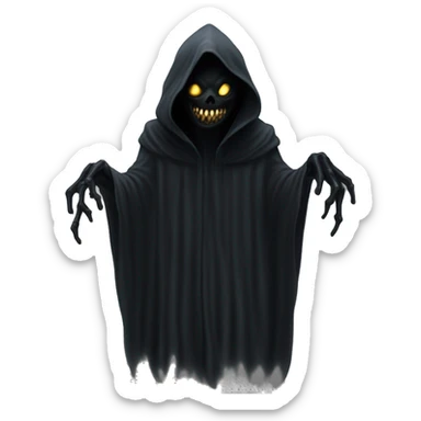 dementor: Dark, cloaked creatures that feed on human happiness, leaving victims in a state of despair and cold. sticker
