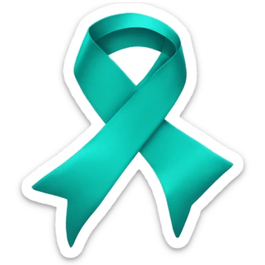 Teal ribbon sticker
