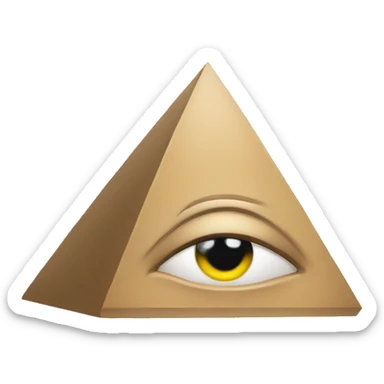 pyramid with eyes sticker