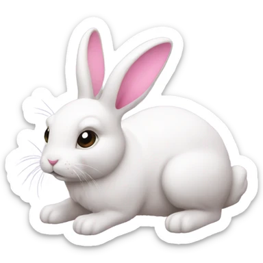 bunny with pink boe sticker