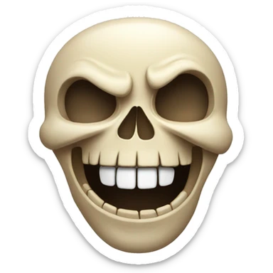 Skull laughing sticker