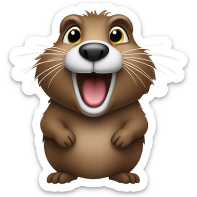 Groundhog smiling  sticker