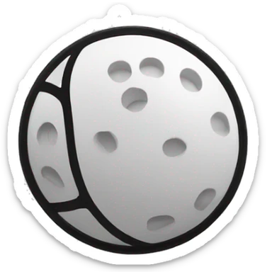 tennis ball black and white sticker