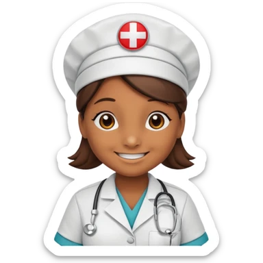 Turtle in nurse uniform smiling.

















 sticker