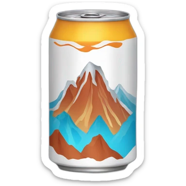soda can with a moutain on sticker