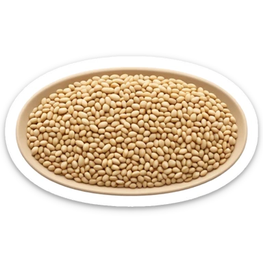 gentle scatter of sesame seeds, off-white, oval-shaped, smooth and curved, natural variation, dry matte texture, minimal, no faces sticker